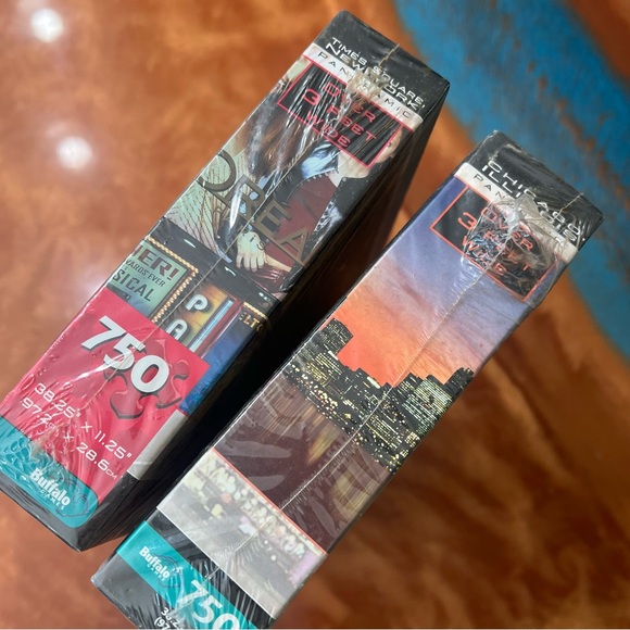 NWT Buffalo Games Panoramic Puzzles NY Times Square and Chicago Skyline - Picture 5 of 13